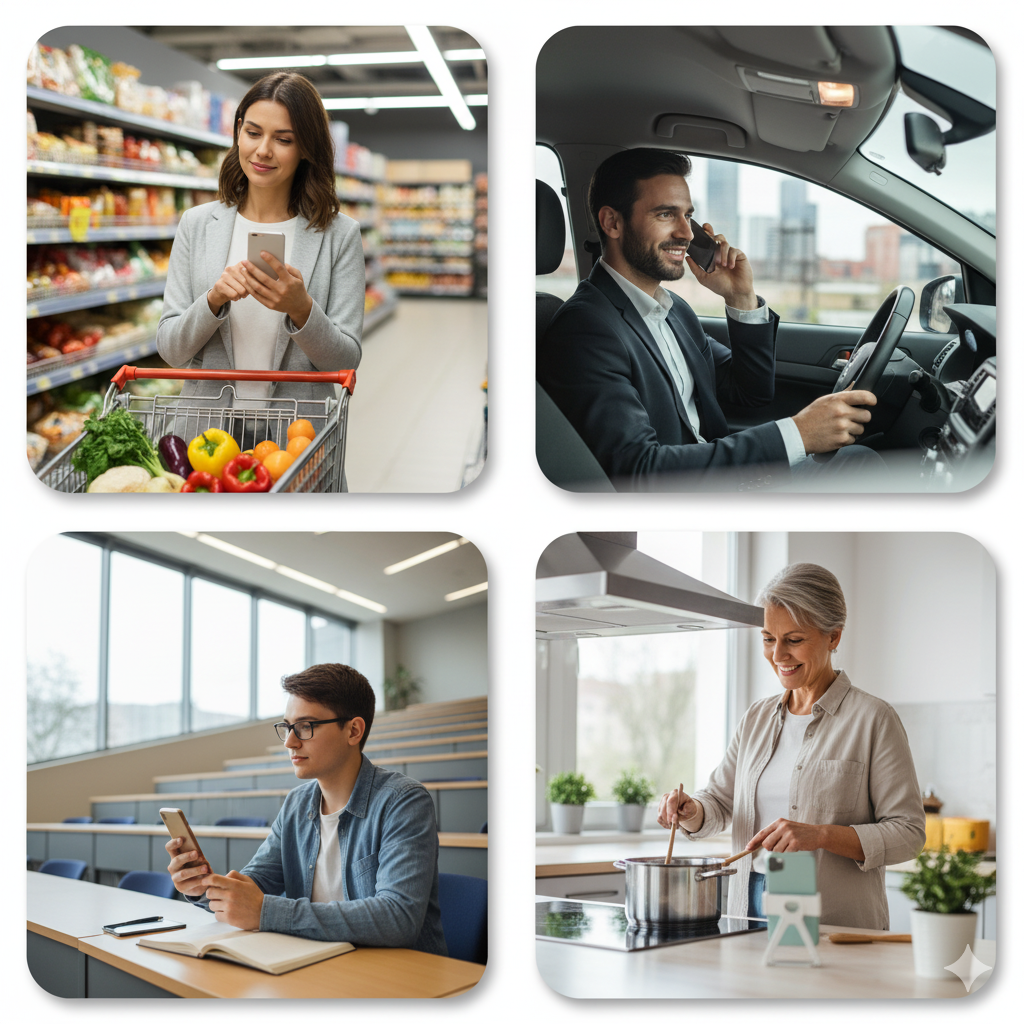 ThinkSnap im echten Leben - Supermarkt, Auto, Uni, Zuhause